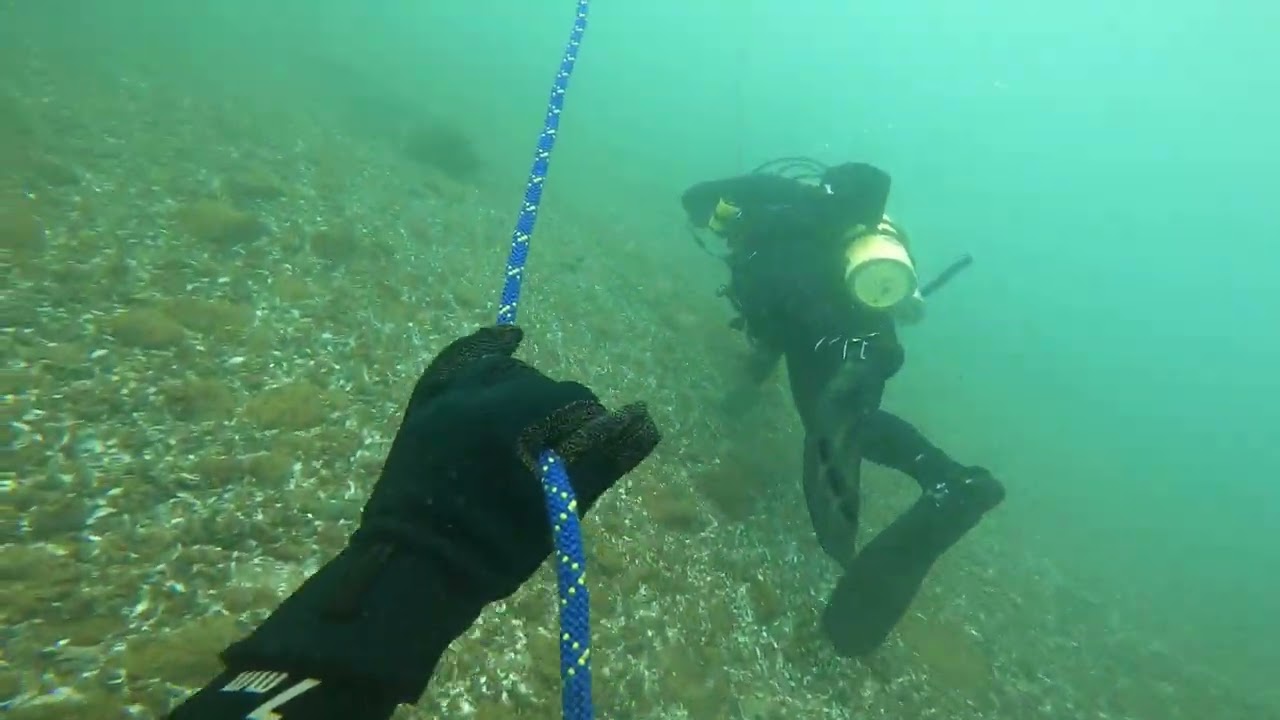 St Clair County Dive team drift diving in the St Clair River