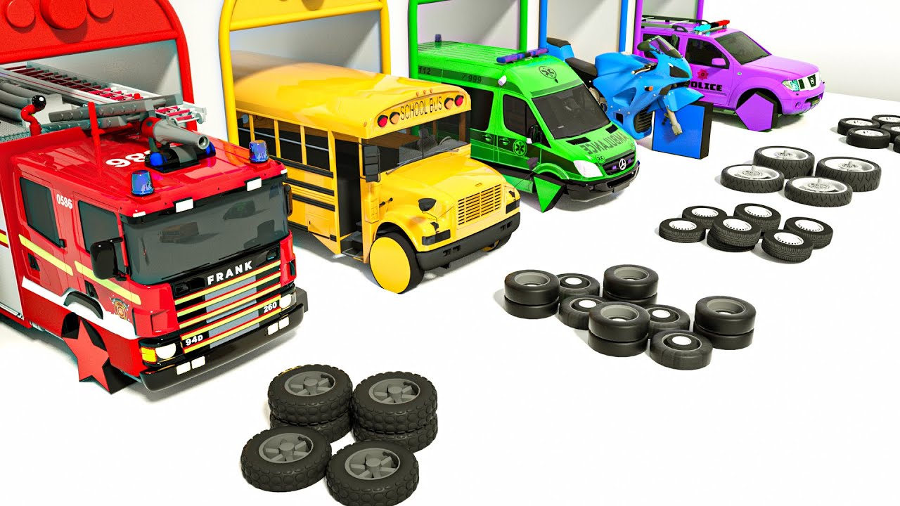 Baby Shark + Wheels On the Bus song - Sing Songs and learn shapes - Baby Nursery Rhymes & Kids Songs