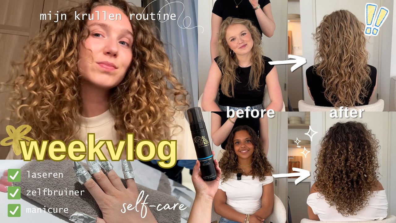 Mijn krullen routine bij Maud, Jayda & mezelf 👀 Dit hadden we niet verwacht 🤯 | Weekvlog