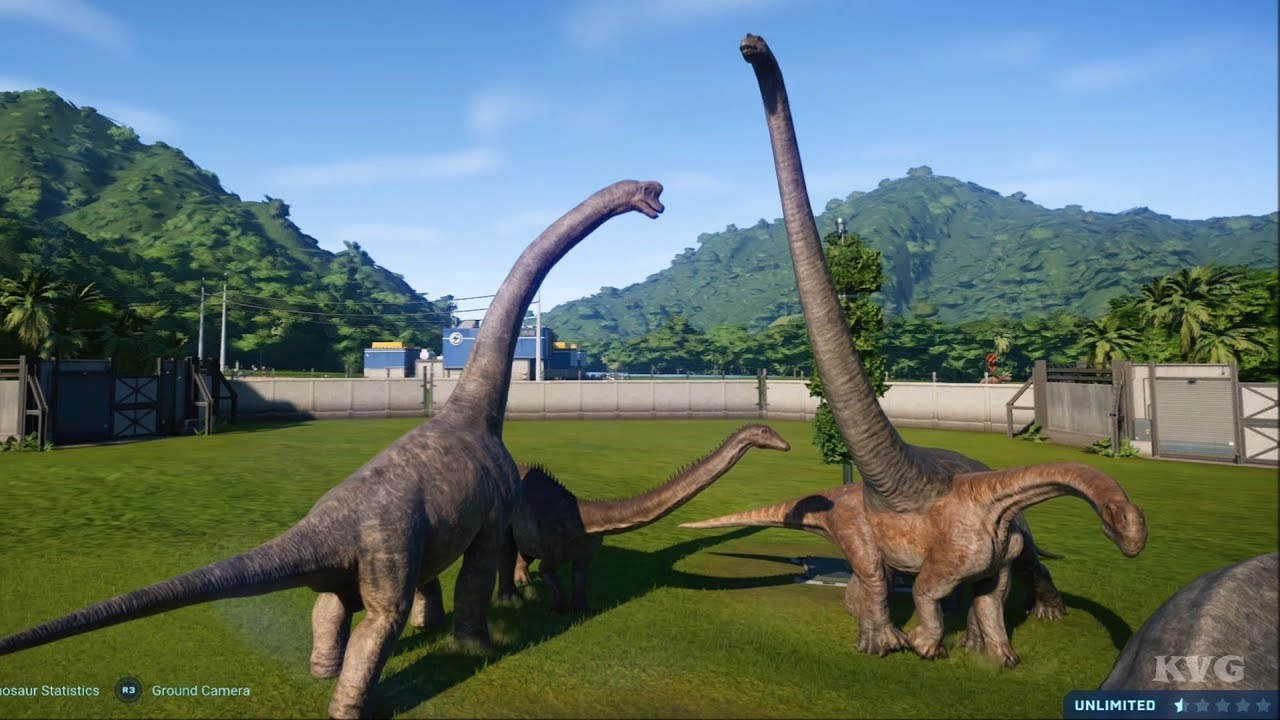 Jurassic World Evolution - All Biggest Dinosaurus Shown (PS4 HD) [1080p60FPS]