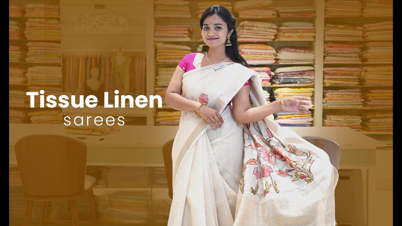 Elegant Tissue Linen Sarees Collection ✨ | Lightweight & Stylish | Sirimalle Sarees