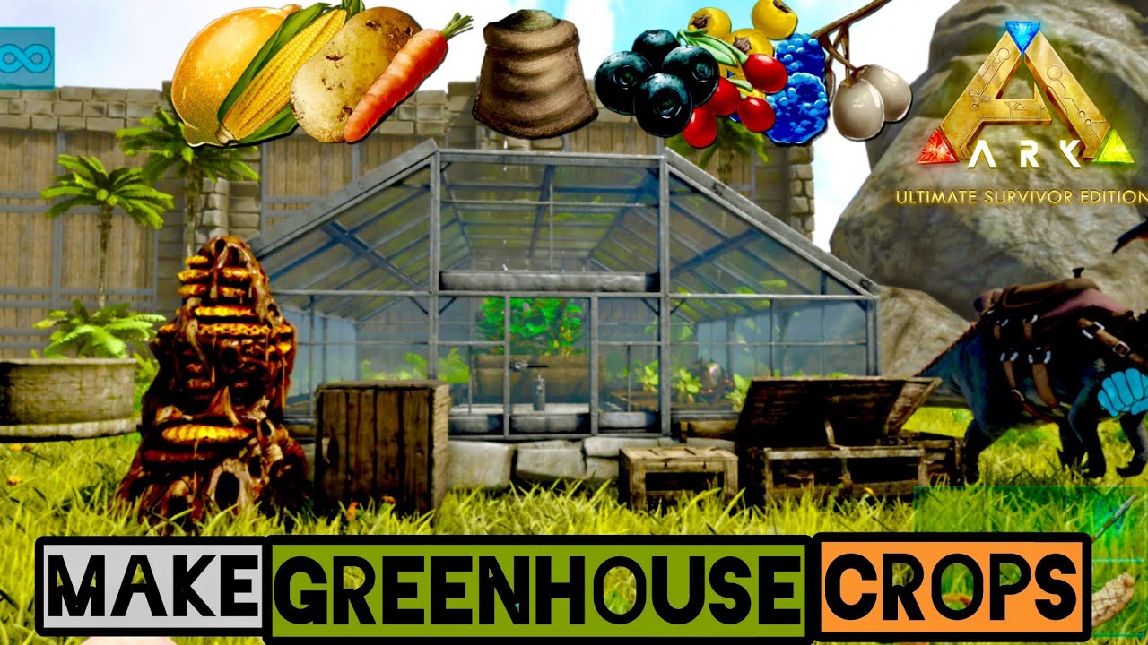 How to Make a GreenHouse and Farm Crops And Berries Ark Mobile | Ark : Ultimate Mobile Edition
