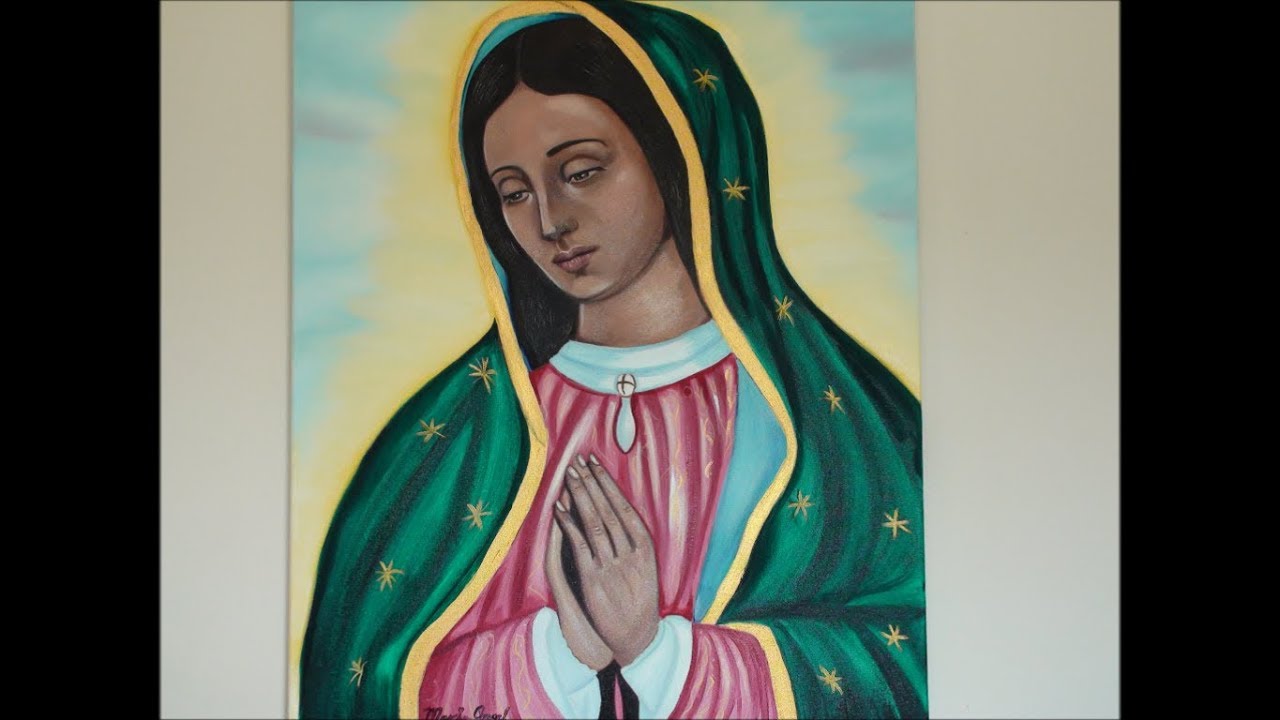 COMO PINTAR  LA VIRGEN DE GUADALUPE AL OLEO