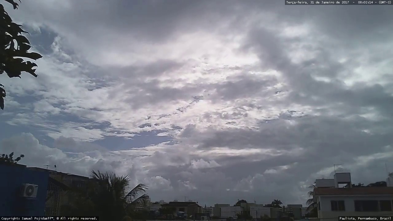 Nuvens Cumulonimbus vistas em Paulista, Pernambuco - 31 de Janeiro de 2017.(Timelapse).