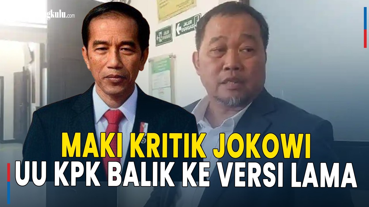 MAKI Kritik Jokowi Cari Muka usai Setuju UU KPK Kembali ke Versi Lama: La Ngapain Dulu Diubah?
