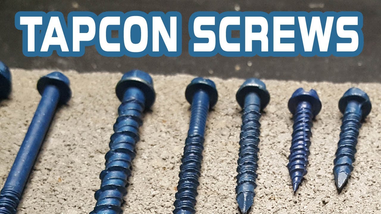 Шурупы Tapcon Concrete для шлакоблоков, бетона или кирпича | Установка анкеров Tapcon Concrete