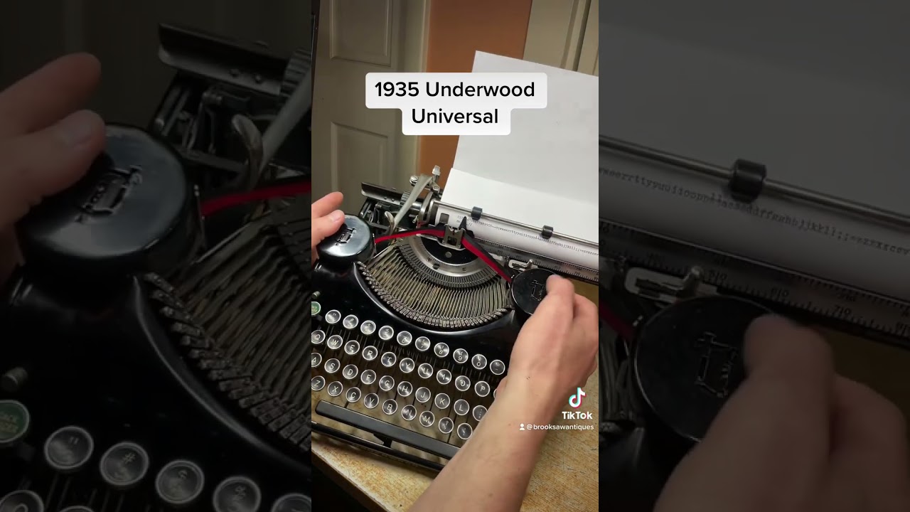 How to use all functions on a 1935 Underwood Universal antique portable typewriter