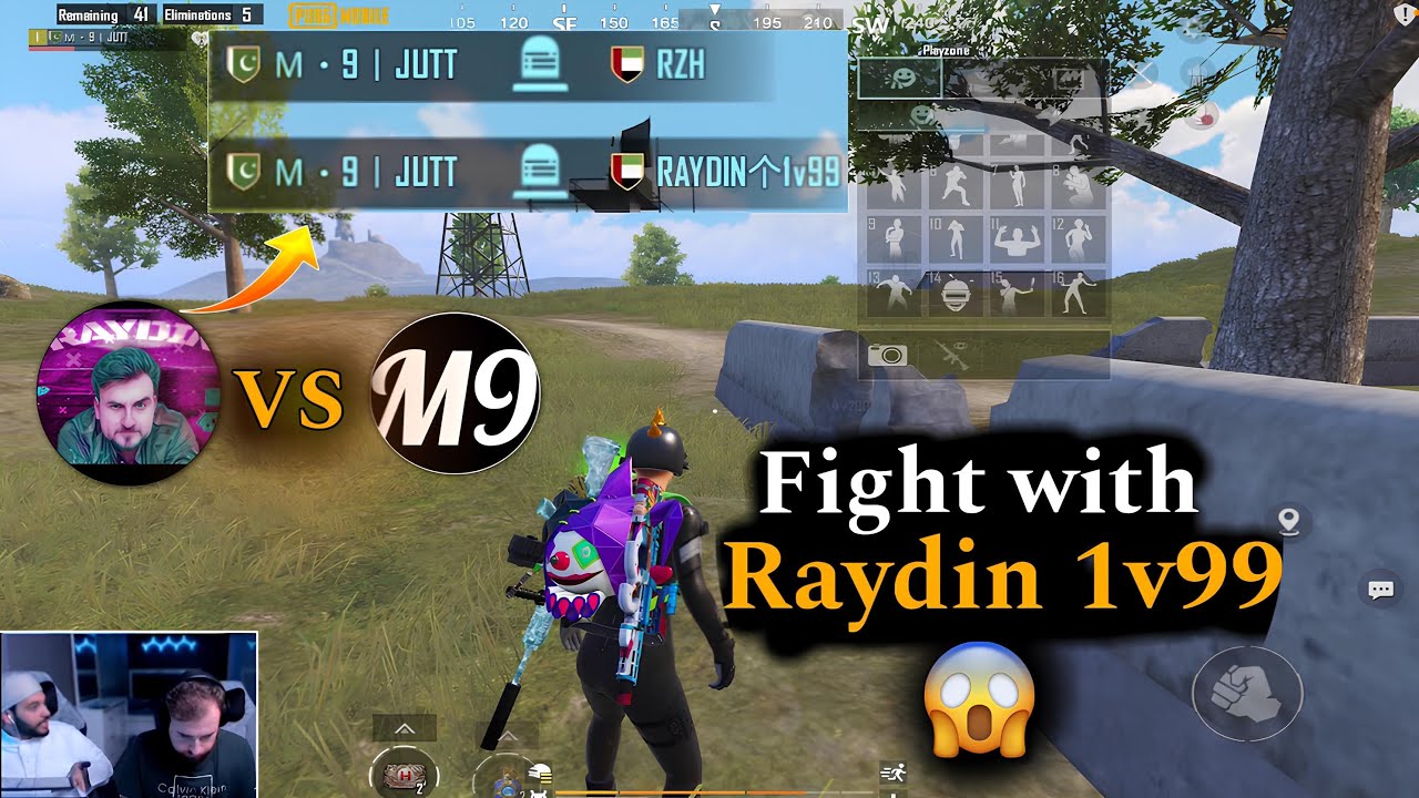 Fight with Raydin 1v99 on live stream 1 vs 2 🇵🇰 #fightwithraydin #pubgmobile