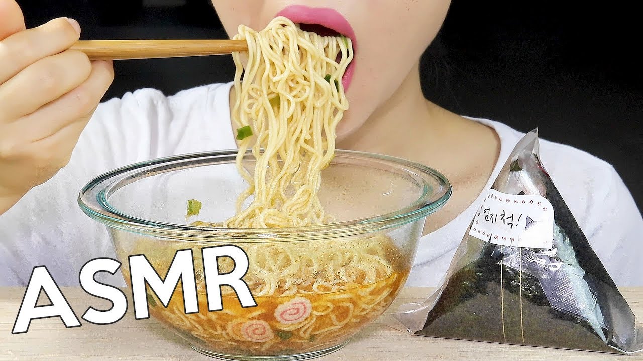 ASMR GIMBAP🍙& NOODLES🍜 삼각김밥,컵라면,바나나우유 먹방 (Feat. Banana Milk🍌)
