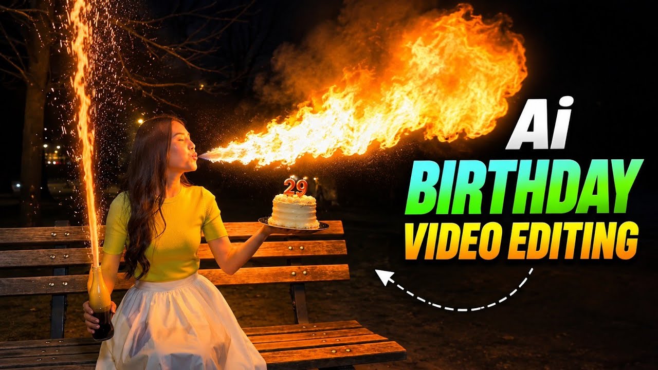 Instagram Trending Birthday AI Video Editing | Viral Birthday Fire Effect 2026