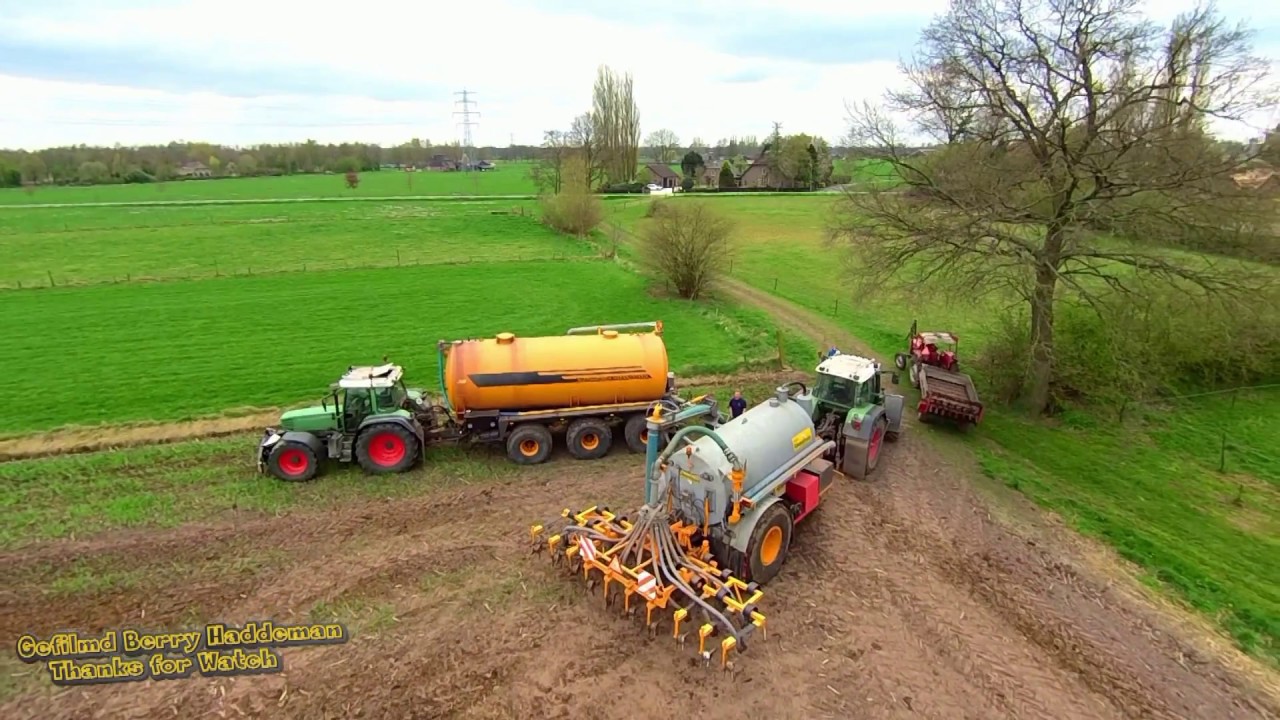 Bemesten 2017 | Fendt 716 & Fendt 515 + 3-Asser Mesttank - Loonbedrijf Tiemens