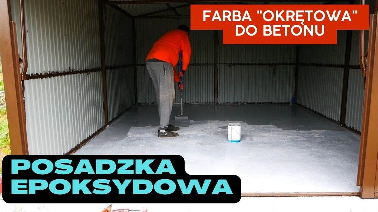 Posadzka Epoksydowa Okrętowa w Garażu Al-Kor. Farba do betonu. Na Działce! odc.89  #wsp&oacute;łpraca
