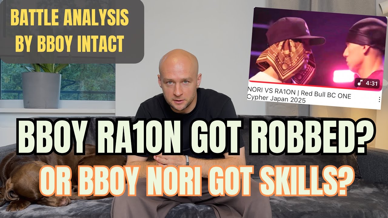 Nori vs Ra1on at Red Bull BC cypher Japan 2025 // analysis by bboy Intact