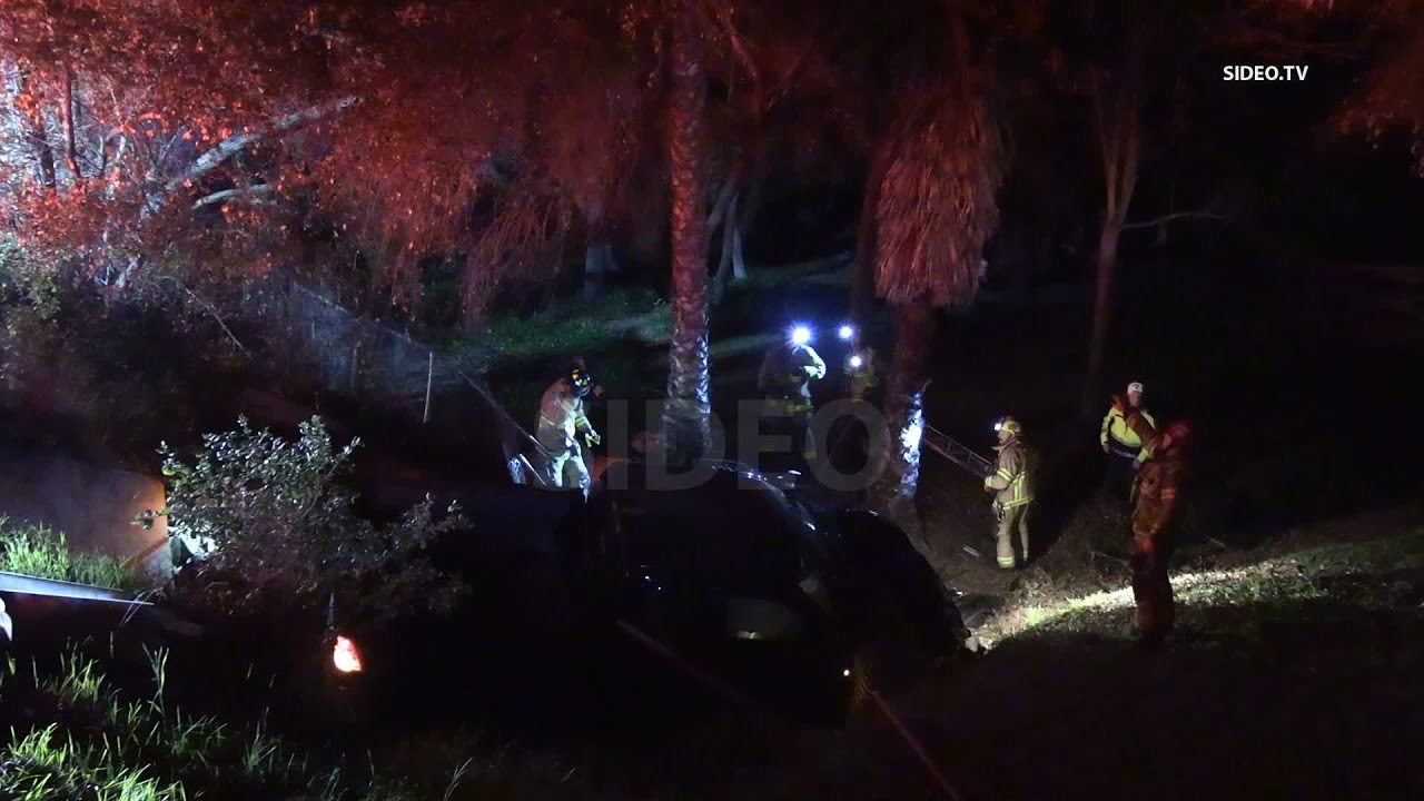 Vehicle Crashes into Creek in Escondido
