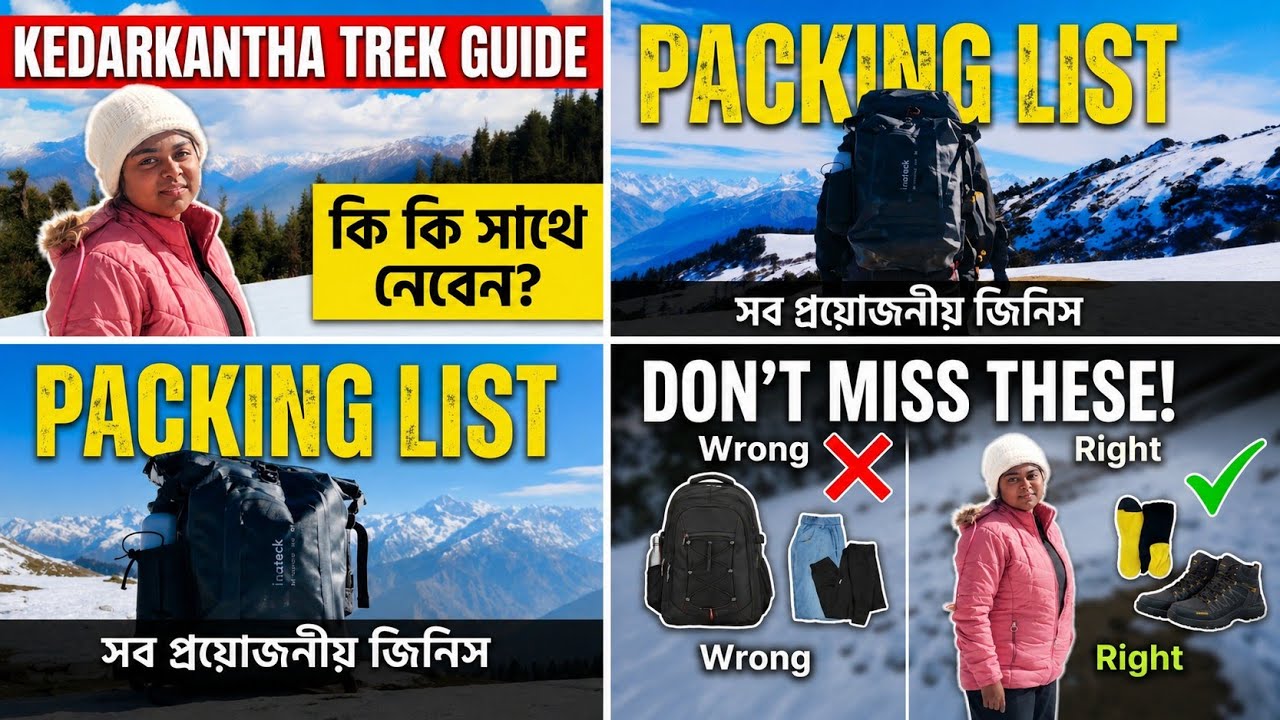 What to pack for your KEDARKANTHA TREK // A detailed overview | List of all the essentials required.