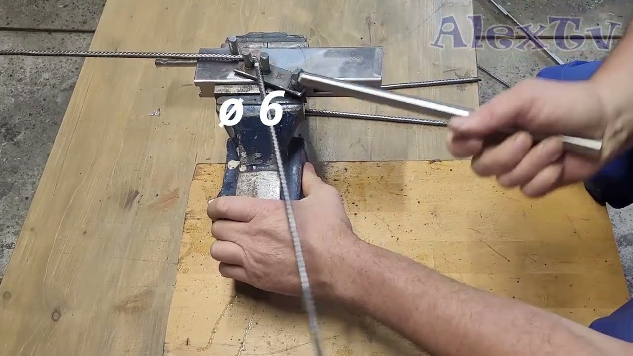 Selbstgebaute Biegevorrichtung für Rundstahl bis 6mm Ø