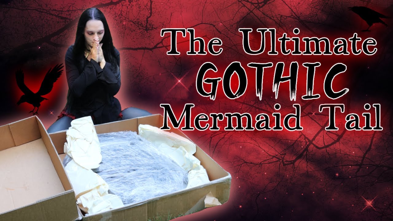 NEW Silicone Mermaid Tail Reveal! Unboxing a Miishy Fins silicone mermaid tail (ULTIMATE Goth Tail)