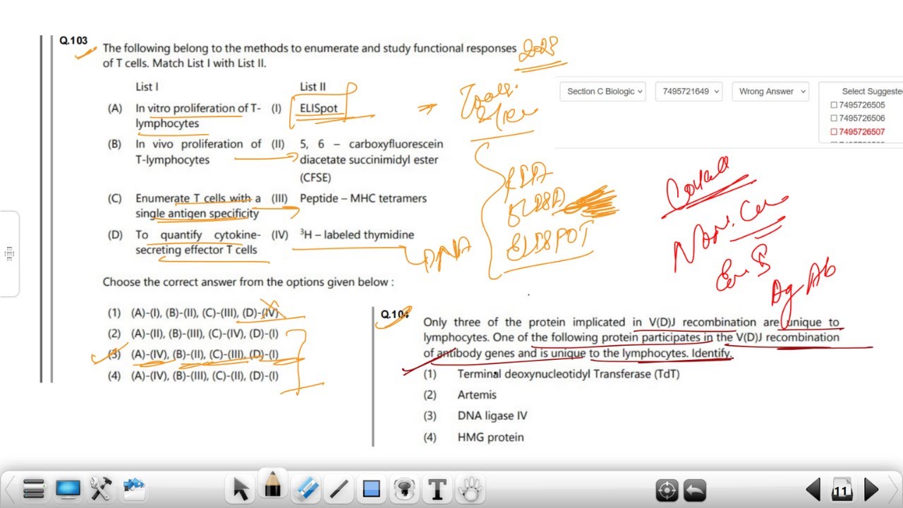 DHR ICMR BRET JRF NTA 2024 | Biological Sciences Question Paper Discussion Part C✅