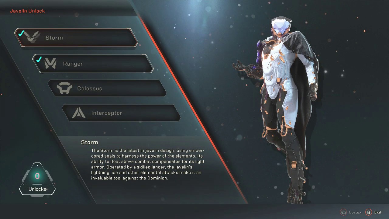 Anthem Unlock Storm Javelin