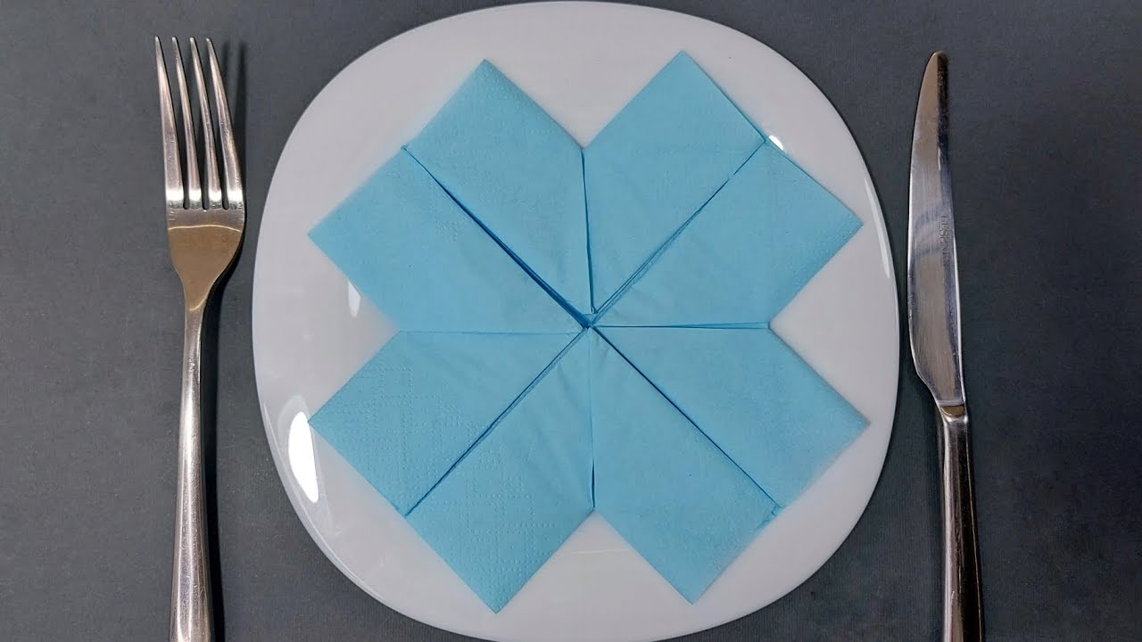 How to Fold a Paper Napkin into a Greek Cross - Napkin Folding