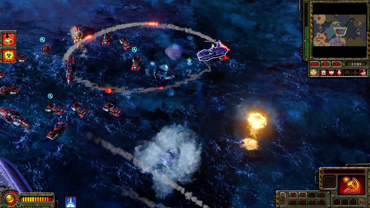 C&C Red Alert 3 Uprising - Brutal AI Skirmish #3 - Soviet vs. Allied