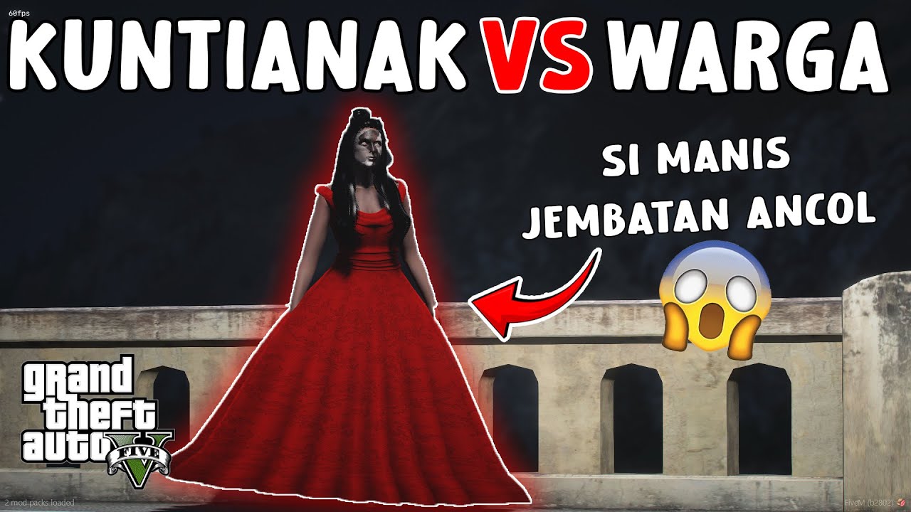 PRANK JADI KUNTILANAK MERAH - | GTA 5 ROLEPLAY INDONESIA