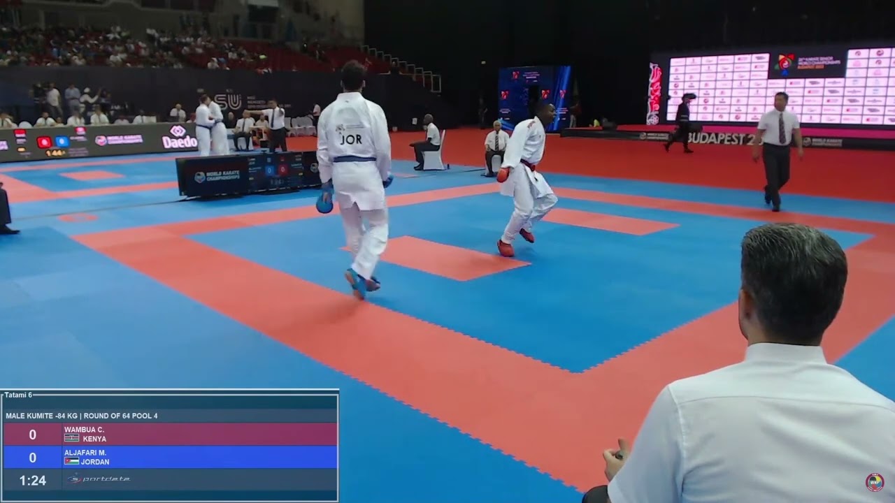 Mohammad aljafari 1st fight WKF World Championships 2023 Budapest Senior -84KG