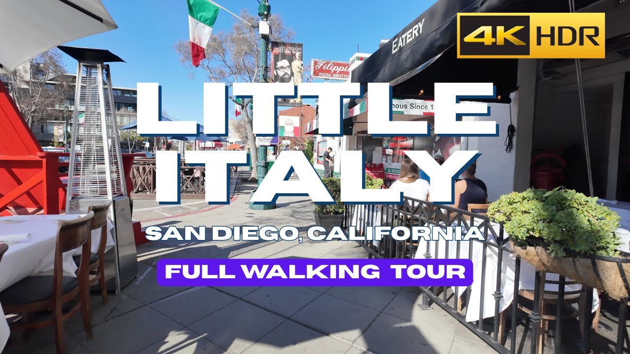 [4K] Little Italy San Diego | Daytime Walking Tour & City Atmosphere