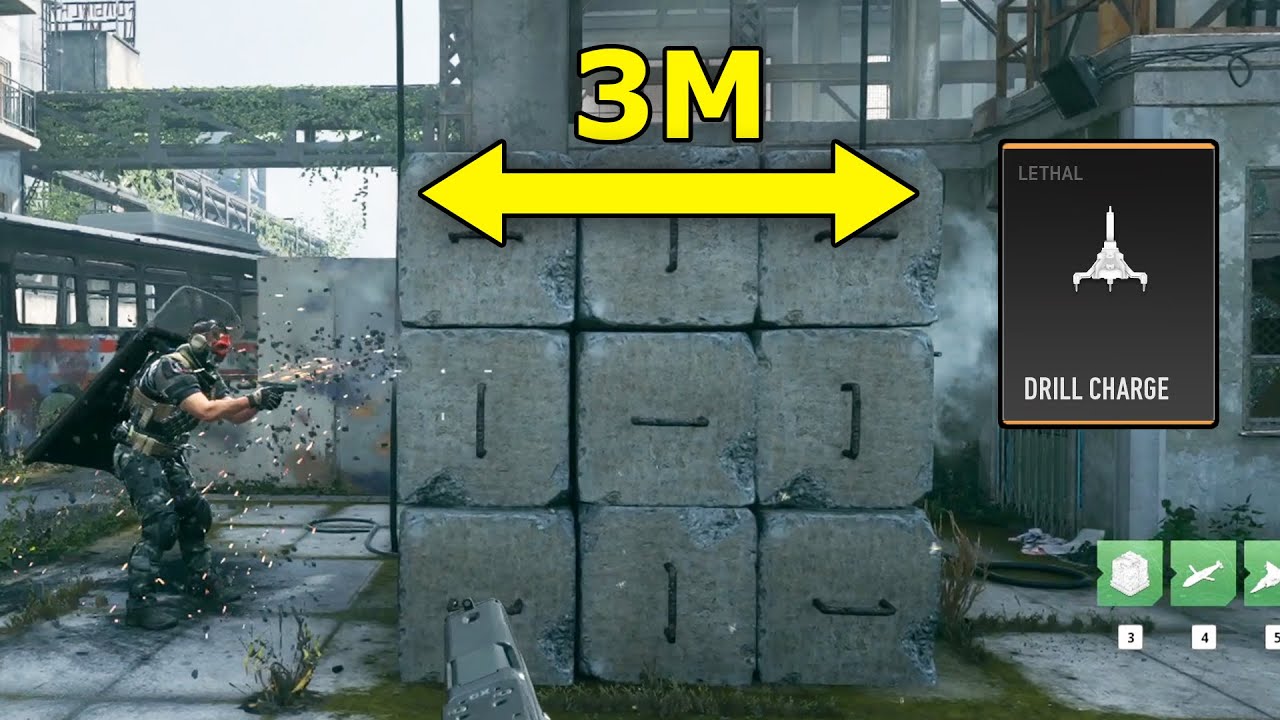 How thick can a Drill Charge penetrate? (Experiment Video) - MWII 2022