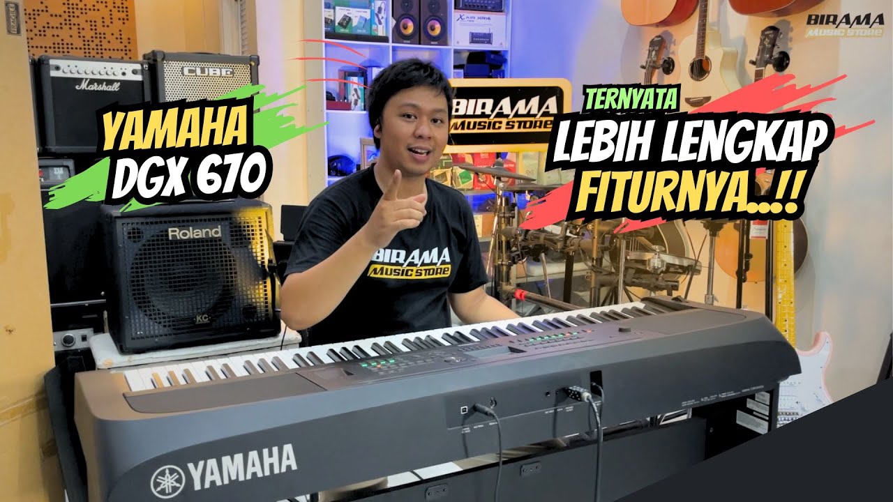 LENGKAP FITURNYA..!! YAMAHA DGX670, ada bluetooth, layar berwarna, sudah 4 variasi style, 88 keys