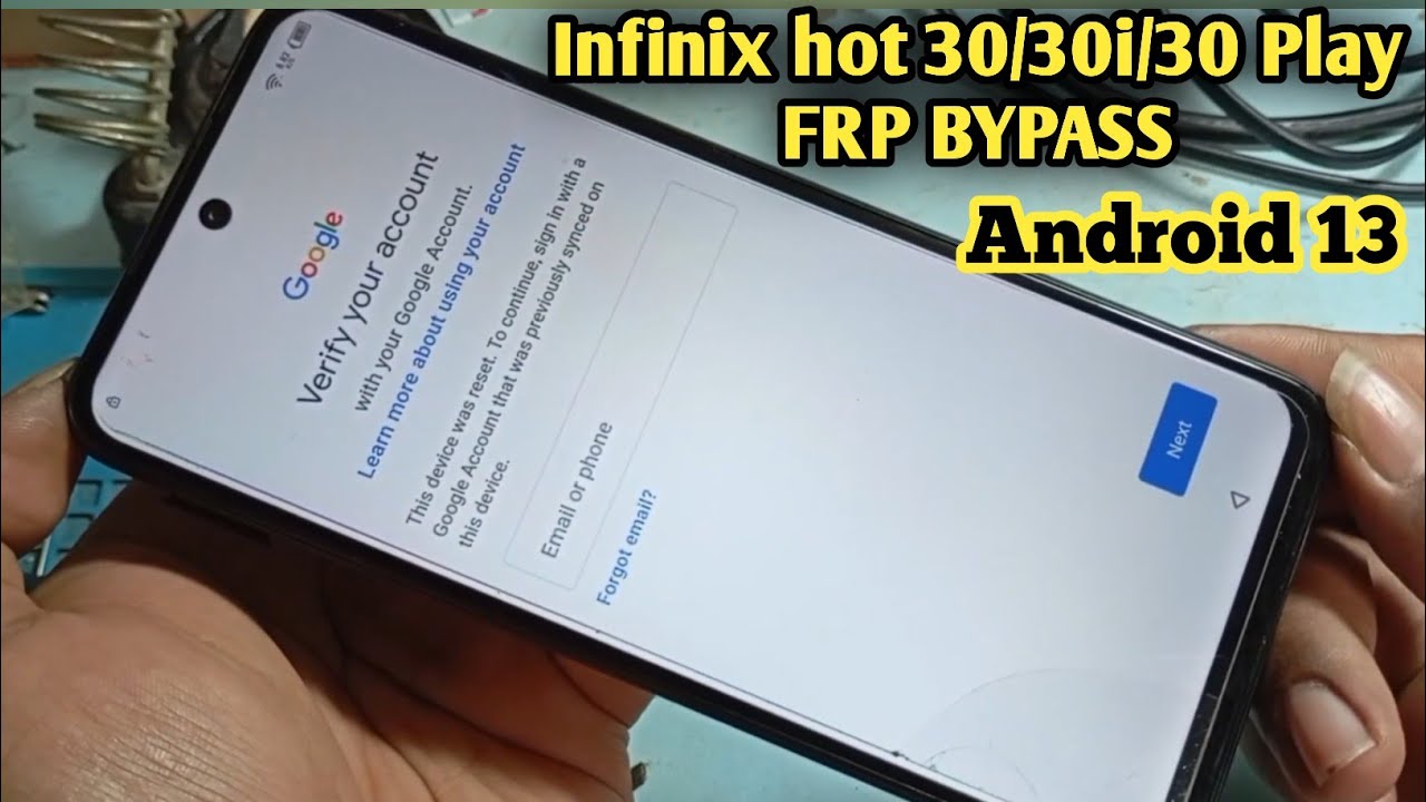 Infinix Hot 30 Play Frp Bypass Android 13