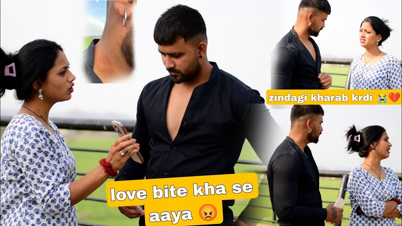 Love bite 💋 prank पड़ा भारी  || prank on girlfriend gone wrong 🥺 @veersamratvlog