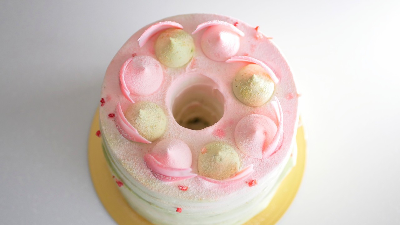 Маття шифоновый кекс со вкусом сакуры (на сливочном масле)