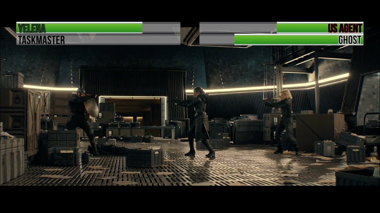 Yelena vs US Agent vs Taskmaster vs Ghost...with healthbars