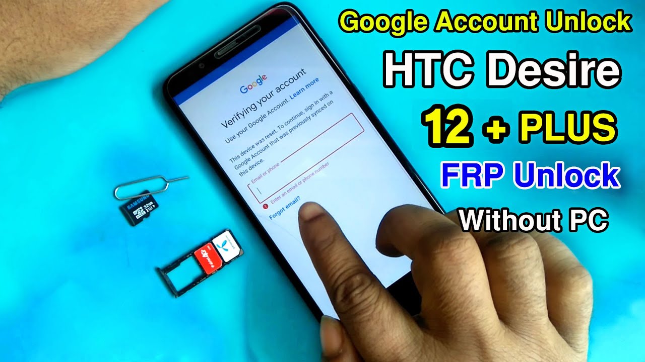 Htc Desire 12 Plus FRP Bypass | Htc 12+ Google Account Unlock |  FRP Unlock Htc 12 Plus Without PC |
