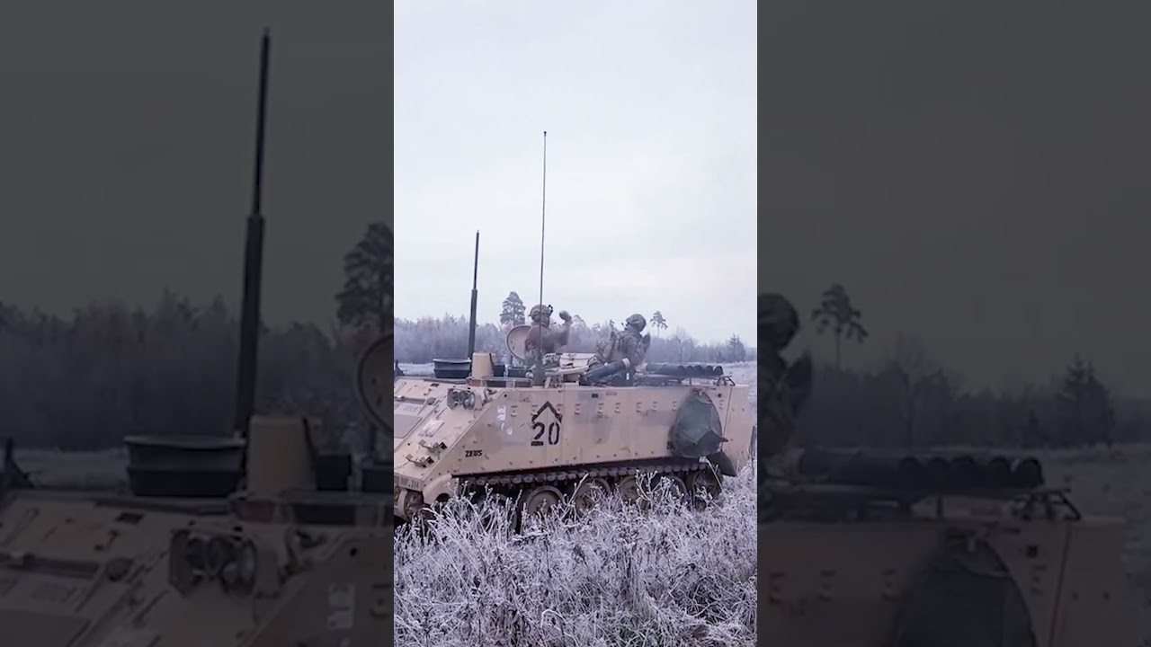 Mortar fire from combat vehicles #shorts #military