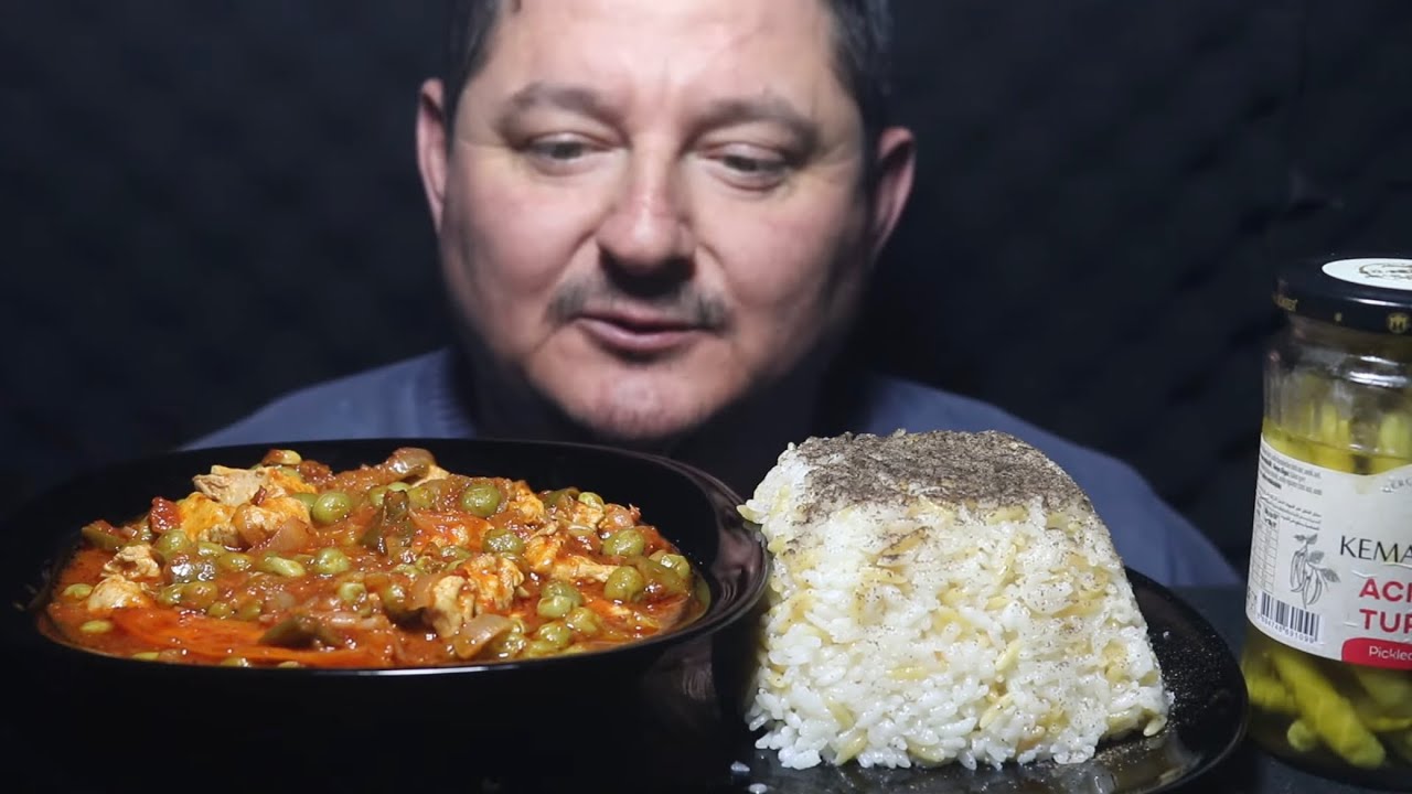 ASMR Tavuklu Bezelye Harika Rahatlatıcı sesler Asmr 🌶️🌶️🌶️