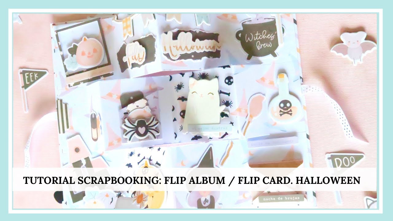 ✂️TUTORIAL SCRAPBOOKING: Flip Album / Flip Card. HALLOWEEN