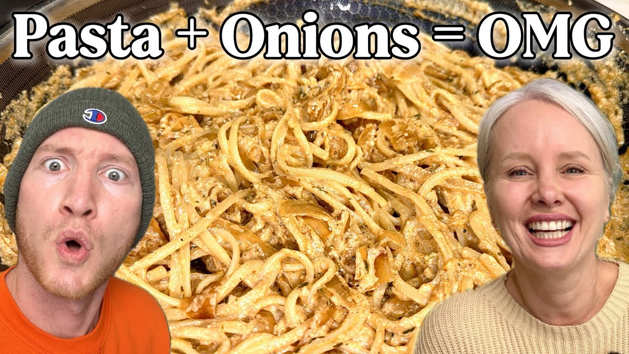The pasta of your DREAMS 😱 Caramelized Onion and Garlic Spaghetti! 
