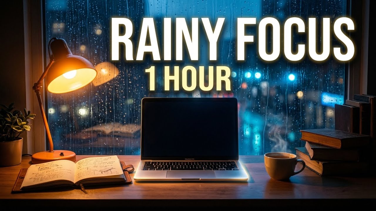 Rainy Focus Collection 🌧 1 Hour Cozy Lofi for Study, Work & Writing