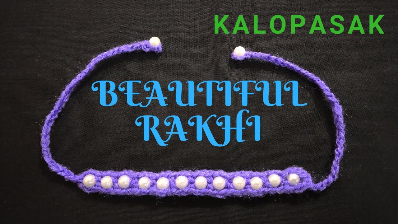 Crochet Rakhi 7, Crochet Friendship Band, Crochet Bracelet, Crochet Accessories/ राखी