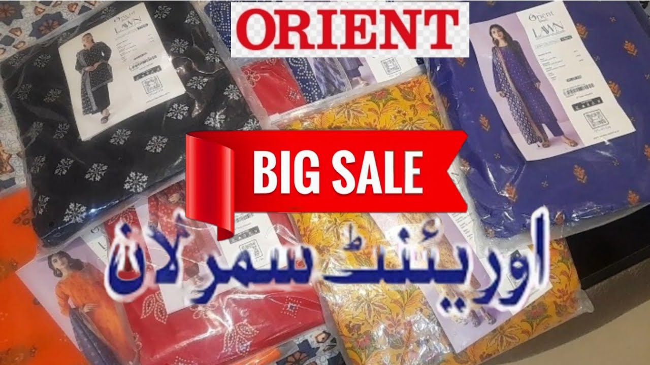 Orient Lawn Sale Today with price Unstitched 🔥 Orient Summer Collection 40% Flat Off 2025 💥