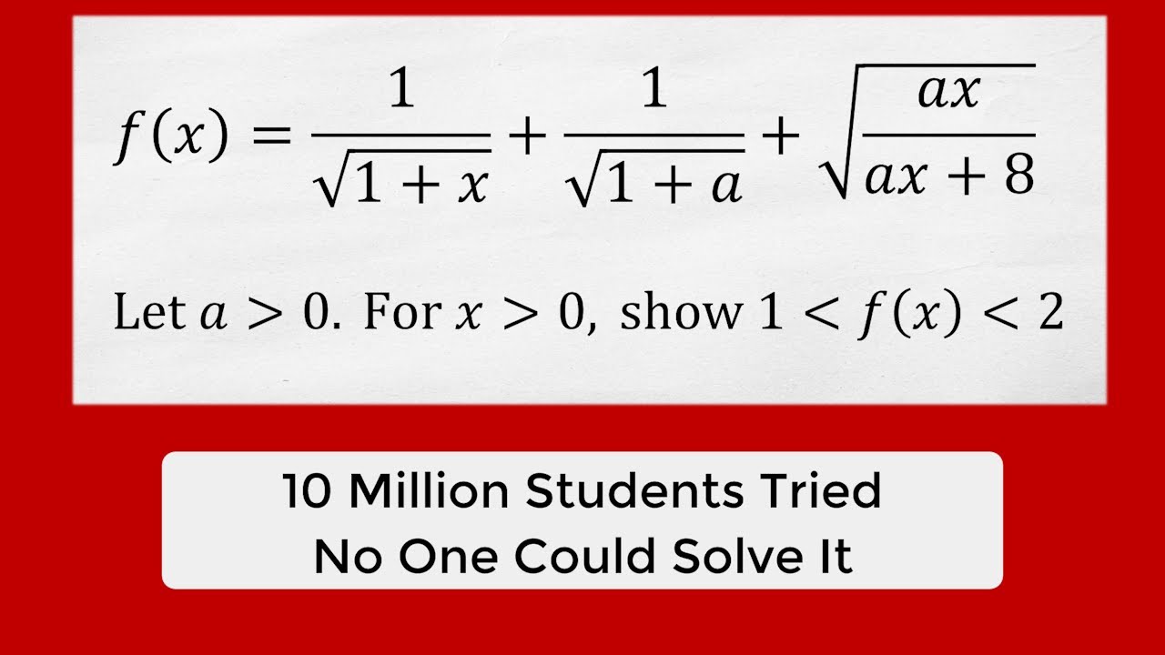 Legendary Test Question That No One Could Solve