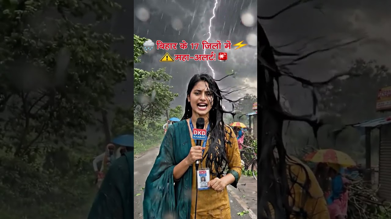 🚨 Bihar Weather Alert: 17 जिलों में Heavy Rain, Samastipur में मूसलाधार बारिश #Shorts