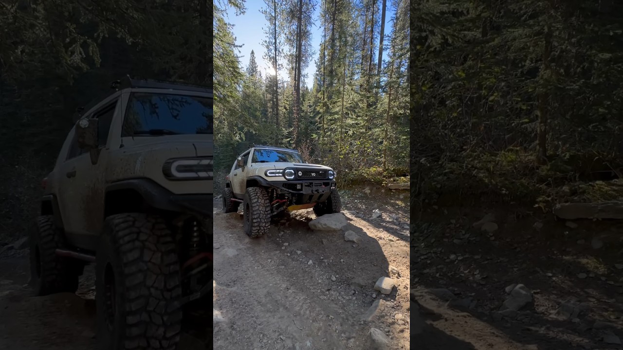 The 37s crawl over rocks like nothing.   #explore #fj #fjcruiser #toyota4x4 #yota