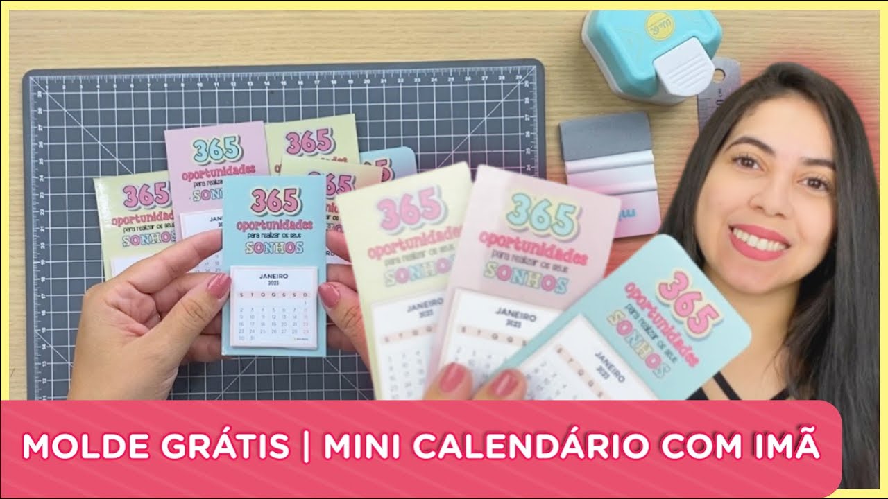 MOLDE GRÁTIS | MINI CALENDÁRIO COM IMÃ