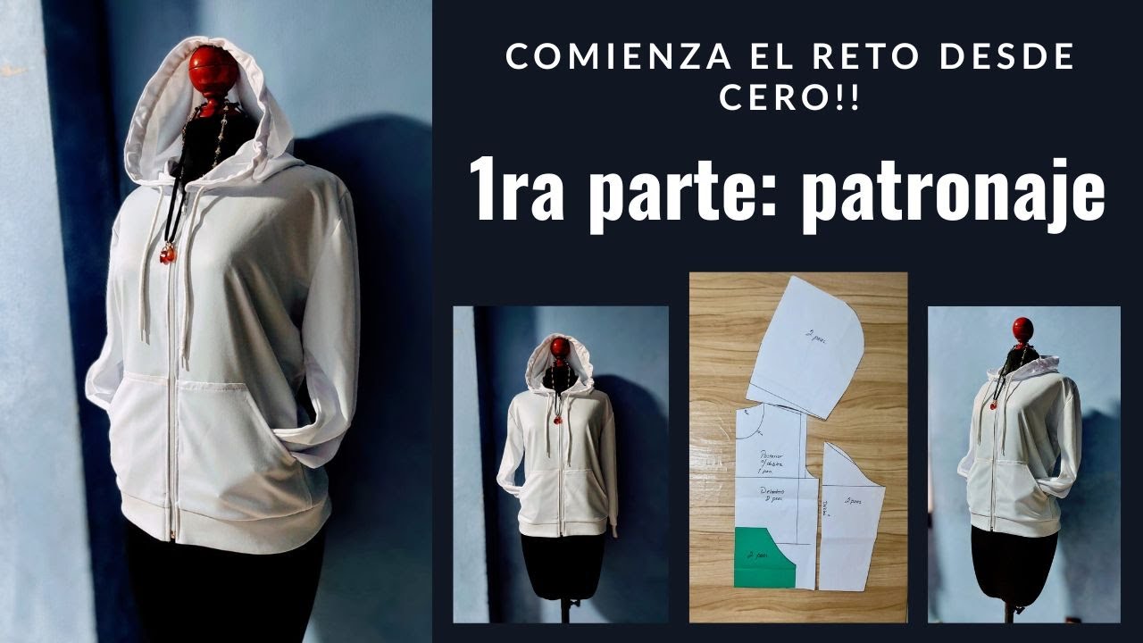 Patronaje de sudadera o buzo para dama, sigue los pasos del tutorial para obtener tus moldes #diy