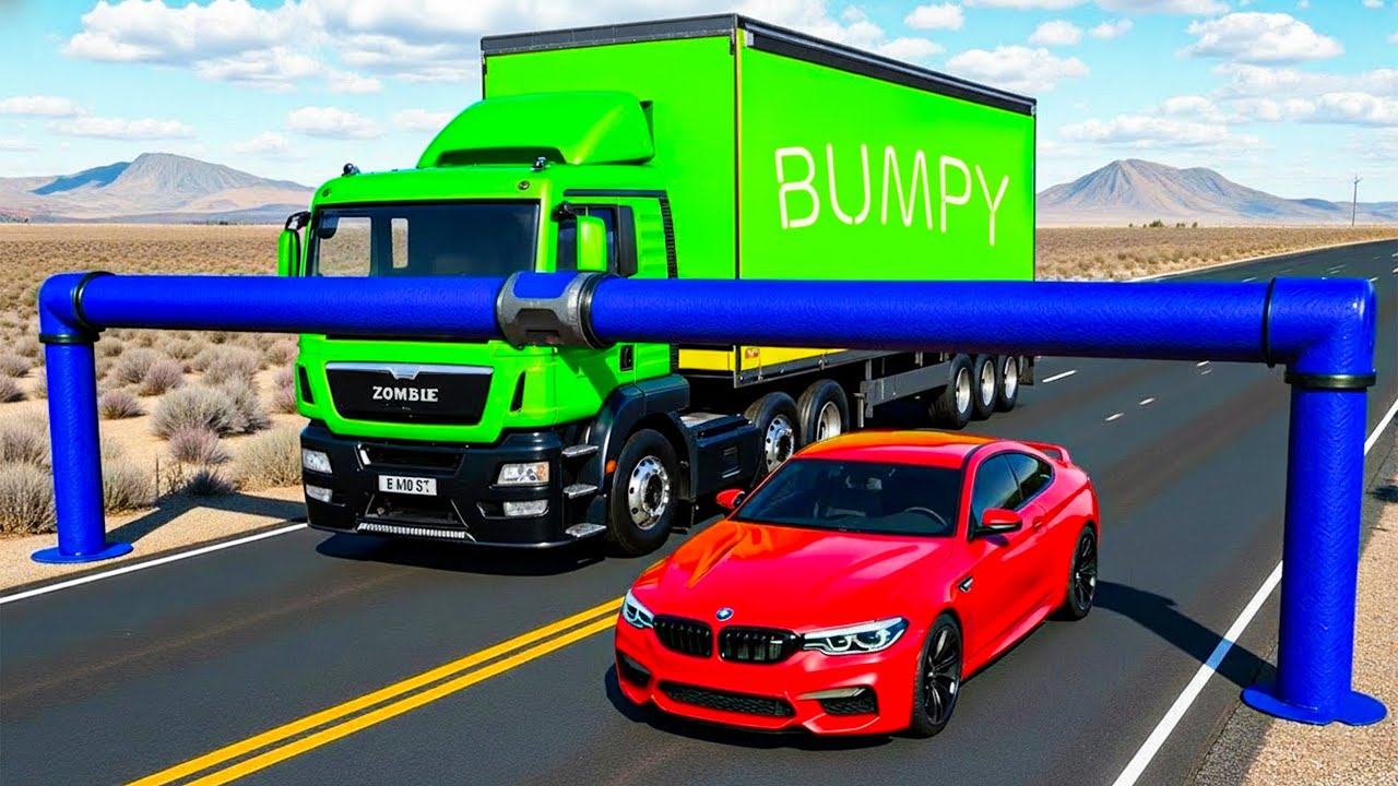 Cars vs Pipeline Trap Challenge #2 in BeamNG Drive!