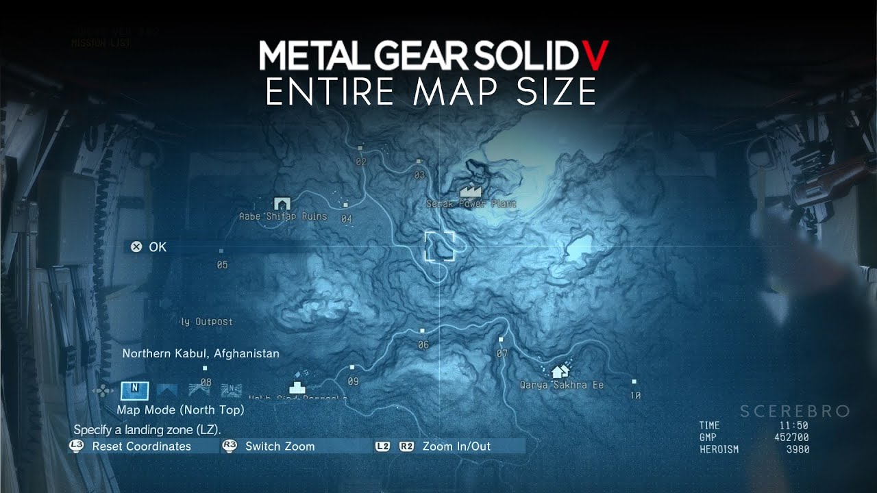 Metal Gear Solid 5: The Phantom Pain - Open World Map Size (Showcase)