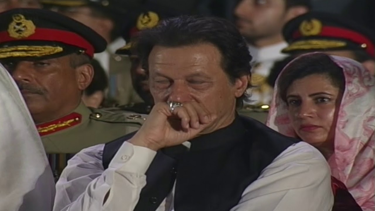Imran Khan (Crying / weeping) getting emotional on defence day ceremony at GHQ Islamabad